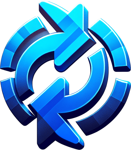 double-sided blue arrow in the form of a semicircle.
Single Game Texture. In-Game asset. 2d. Blank background. High contrast. No shadows.