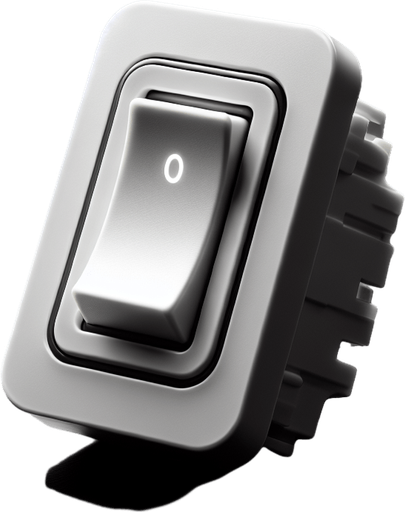 matte white rockerSwitch front view.