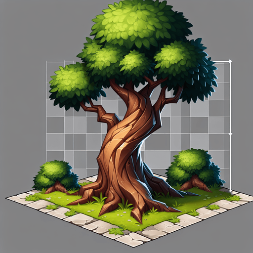 Ağaç gövdesi uzun köşesiz yüksek kaliteli. Single Game Texture. In-Game asset. 2d. Blank background. High contrast. No shadows. High Quality.