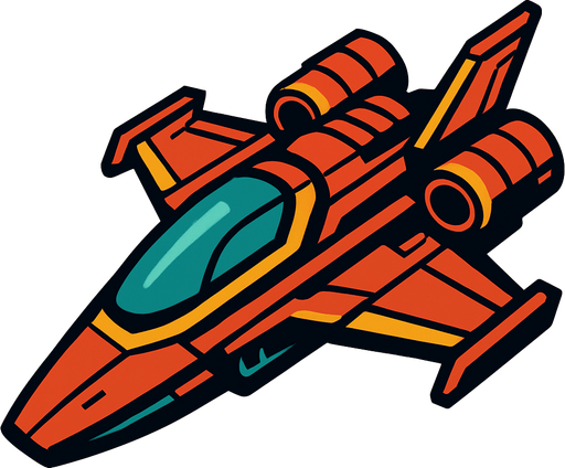 hero ship.
In-Game asset.  2d.  High contrast.  No shadows