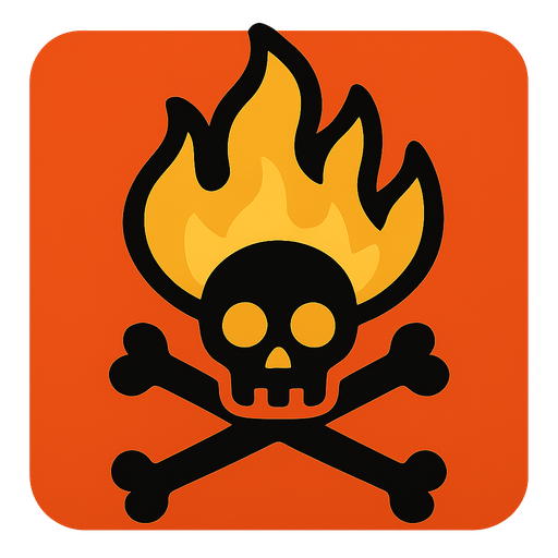 Hazard.
In-Game asset.  2d.  High contrast.  No shadows