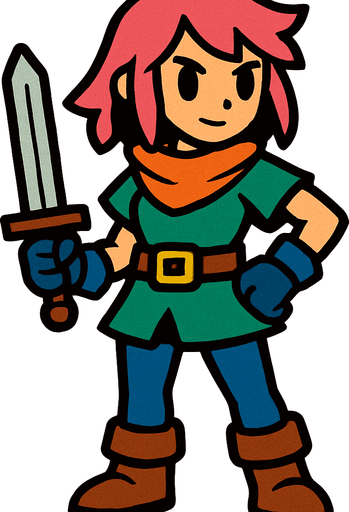 Full body person.
In-Game asset.  2d.  High contrast.  No shadows