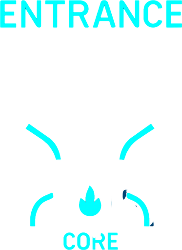 la entrada sean puertas abiertas y este dicha entrada rozando el borde de la imagen en la parte superior. In-Game asset. 2d. High contrast. No shadows