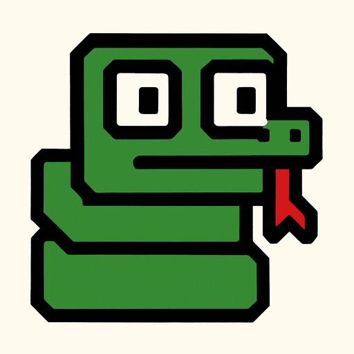 snake but square.
In-Game asset.  2d.  High contrast.  No shadows