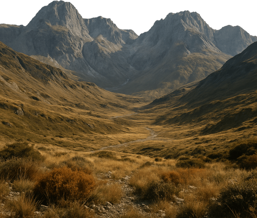Photorealistic terrain, front wiew