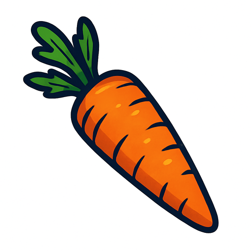 Tek bir havuç.
In-Game asset.  2d.  High contrast.  No shadows. No background