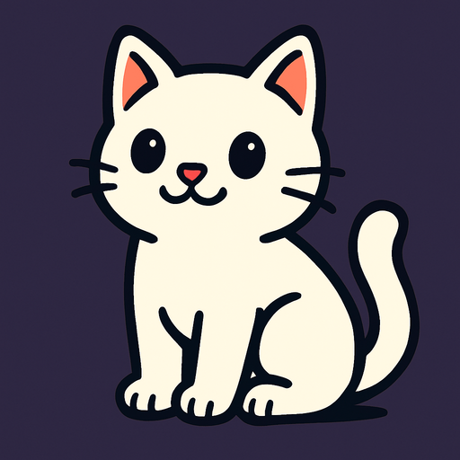 oturan tatlı beyz kedi.
In-Game asset.  2d.  High contrast.  No shadows