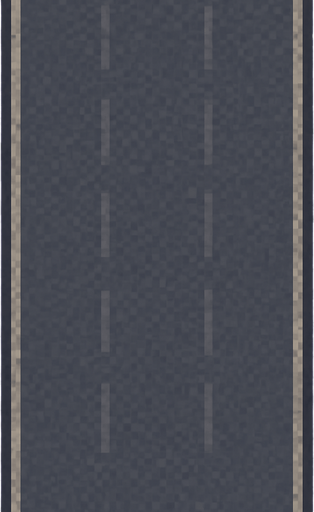 pixel art 2d road 3 lane top view no lane