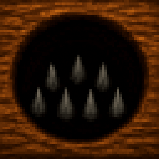 make it just an round hole with spikes in it seen from above