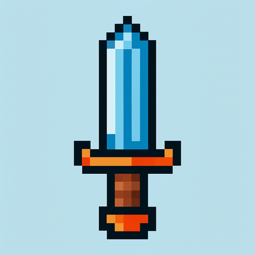 Espada pixel.
In-Game asset.  2d.  High contrast.  No shadows