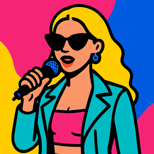 popüler popçu.
In-Game asset.  2d.  High contrast.  No shadows