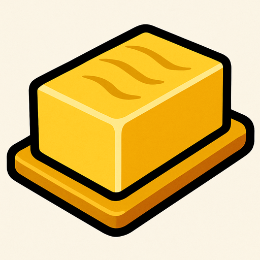 Butter.
In-Game asset.  2d.  High contrast.  No shadows