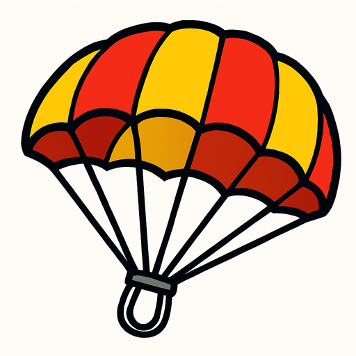 Paracaídas.
In-Game asset.  2d.  High contrast.  No shadows