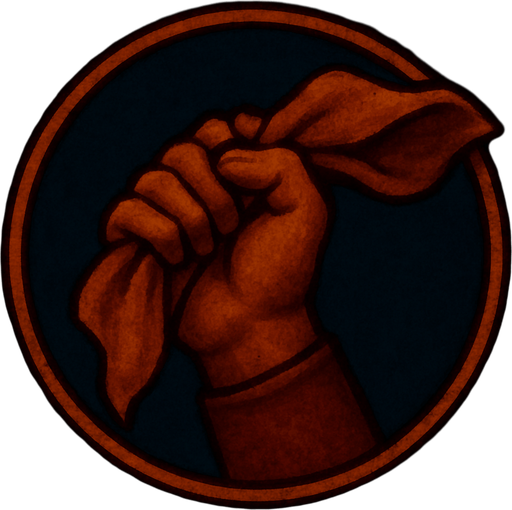 A hand with a piece of cloth