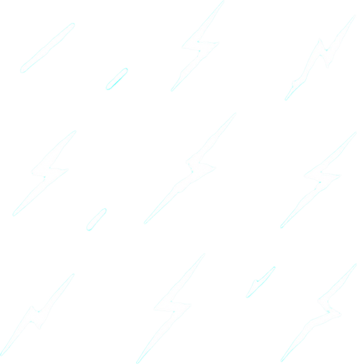 Tiny, electric-like sparks

```
- Shape: Small line/dash or tiny lightning bolt
- Color: Bright cyan (#00FFFF) or electric blue (#0088FF)
- Intensity: Very bright, almost overexposed look.
In-Game asset.  2d.  High contrast.  No shadows