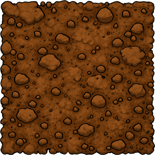 Dirt. HD colors. square
In-Game asset.  2d.  High contrast.  No shadows
