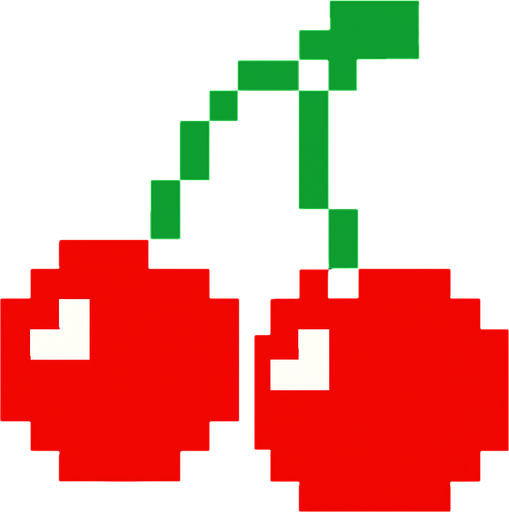 Pacman cherry.
In-Game asset.  2d.  High contrast.  No shadows