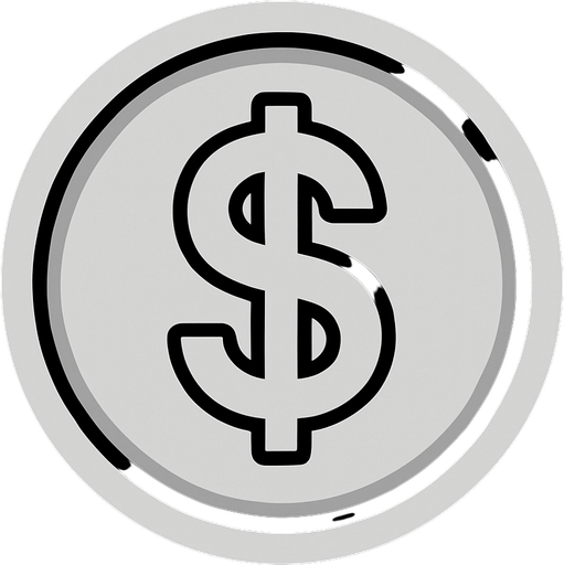 flat black framed silver coin
In-Game asset.  2d.  High contrast.  No shadows