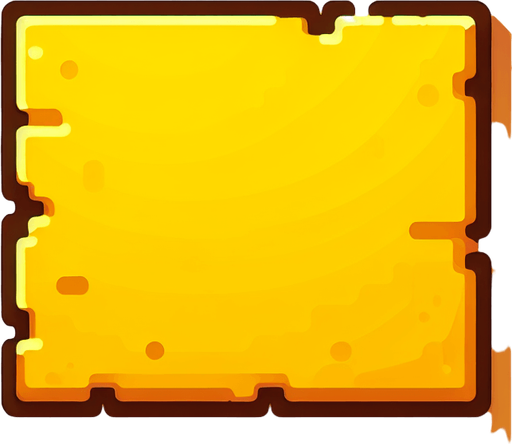 rectangle yellow.
Single Game Texture. In-Game asset. 2d. Blank background. High contrast. No shadows.