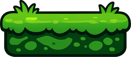 green platform.
In-Game asset.  2d.  High contrast.  No shadows