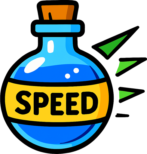 speed poiton.
In-Game asset.  2d.  High contrast.  No shadows