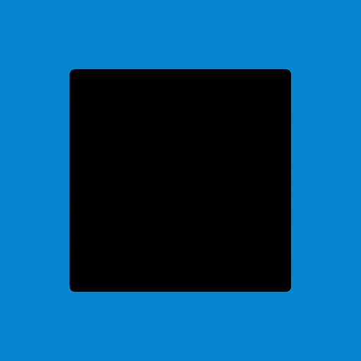 flat black square.
In-Game asset.  2d.  High contrast.  No shadows