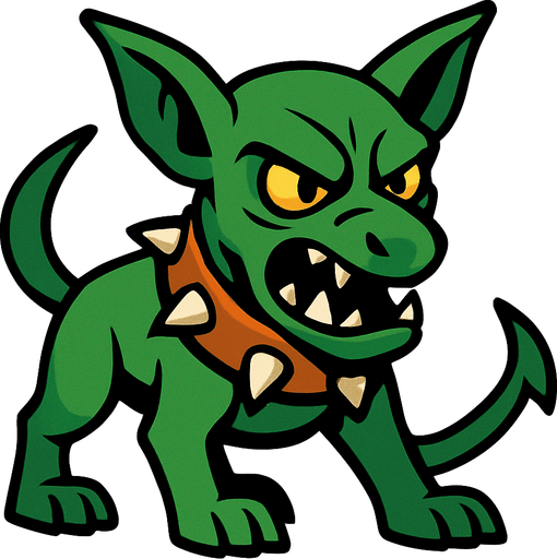goblin tazısı.
In-Game asset.  2d.  High contrast.  No shadows