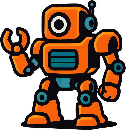 Robot.
In-Game asset.  2d.  High contrast.  No shadows