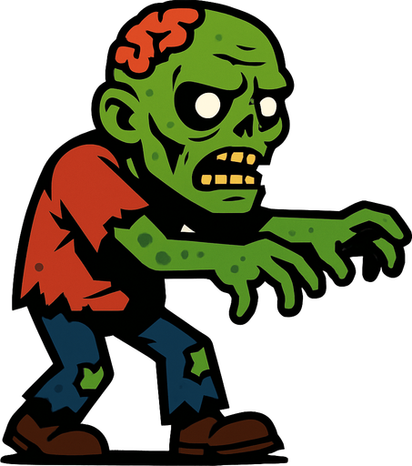 the zombie.
In-Game asset.  2d.  High contrast.  No shadows