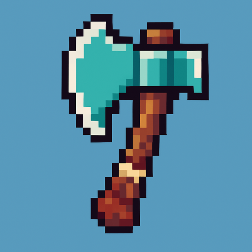 Hacha
Pixel.
In-Game asset.  2d.  High contrast.  No shadows