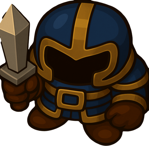 change the color theme to blue, brown and gold, but keep the sword silver