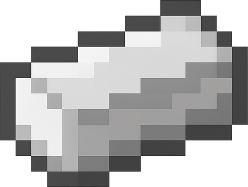 No background Minecraft iron ingot