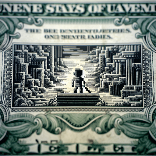 Dollar bill. Perspective.
video game sprite