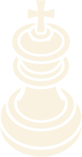 Chess White king view from top.
In-Game asset.  2d.  High contrast.  No shadows