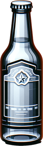 "Design a 2D bottle for a bottle shooter game. The bottle should have a realistic yet playful look, with a glossy finish and visible details like a label and cap. It should be breakable into pieces when hit, with a glassy texture and clear reflections. Keep the design simple but visually appealing, suitable for mobile gameplay, and easy to recognize at various distances.".
Single Game Texture. In-Game asset. 2d. Blank background. High contrast. No shadows.