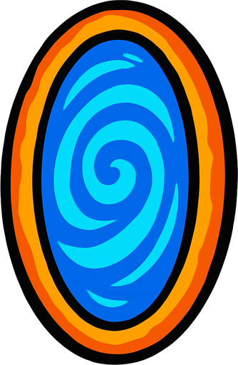 Video game 2D Portal image.
In-Game asset.  2d.  High contrast.  No shadows