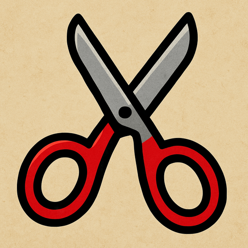 scissors.
In-Game asset.  2d.  High contrast.  No shadows