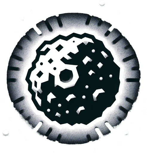 一颗陨石.
Single Game Texture. In-Game asset. 2d. Blank background. High contrast. No shadows.