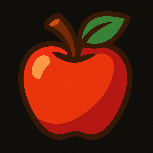 apple.
In-Game asset.  2d.  High contrast.  No shadows