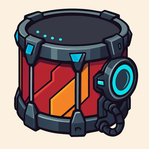 Tambor evolucionado.
In-Game asset.  2d.  High contrast.  No shadows