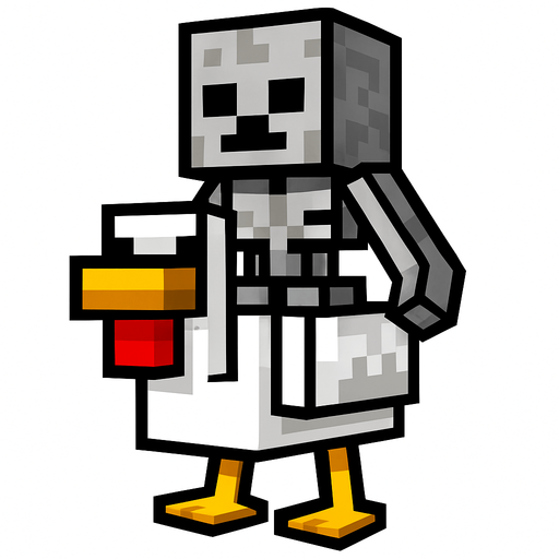 minecraft chiken jokey.
In-Game asset.  2d.  High contrast.  No shadows