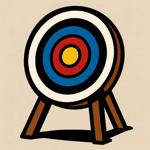 archer target.
In-Game asset.  2d.  High contrast.  No shadows