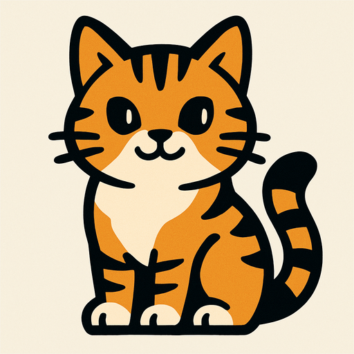 Chat (animal).
In-Game asset.  2d.  High contrast.  No shadows