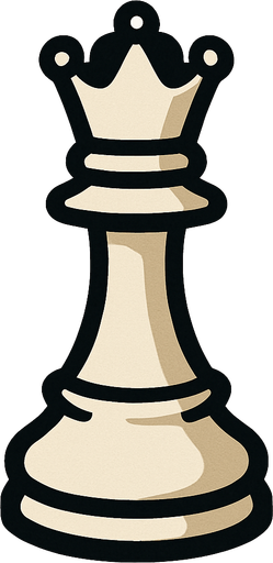 White Queen Chess.
In-Game asset.  2d.  High contrast.  No shadows