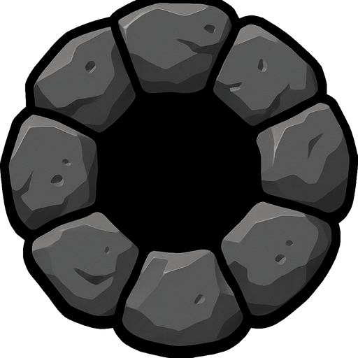 Make a circle of rocks whit a hole in the middle.