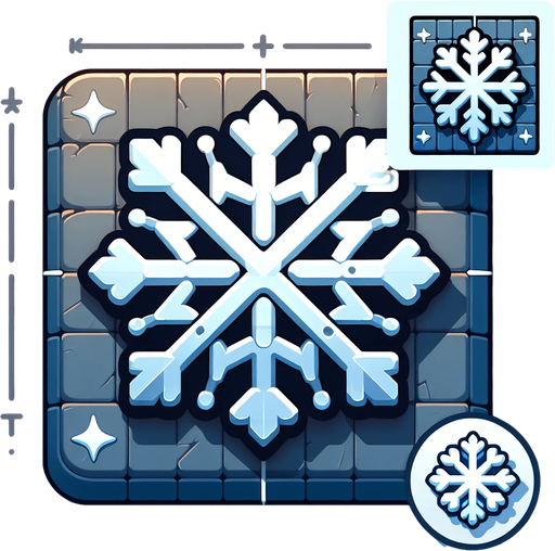 снежинка. мультяшная.
Single Game Texture.  In-Game asset.  2d.  Blank background.  High contrast.  No shadows