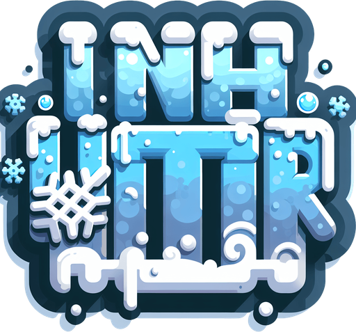 Create an SVG text design for "WINTER" in bold cartoon style with chunky rounded letters. Add small snowflake accents and icy details in cool, frosty blues and white.​​​​​​​​​​​​​​​​.
Single Game Texture. In-Game asset. 2d. Blank background. High contrast. No shadows.