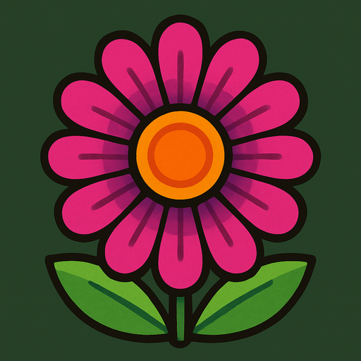 Çiçek kuş bakışı.
In-Game asset.  2d.  High contrast.  No shadows