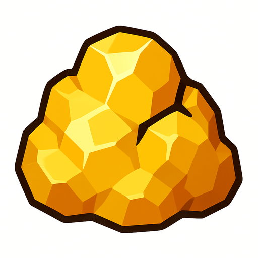 Altın Cevheri - Yazısız.
In-Game asset.  2d.  High contrast.  No shadows