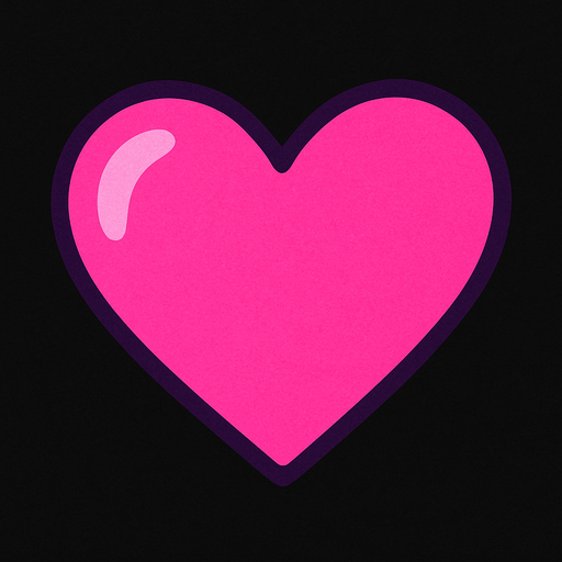 pembe kalp.
In-Game asset.  2d.  High contrast.  No shadows